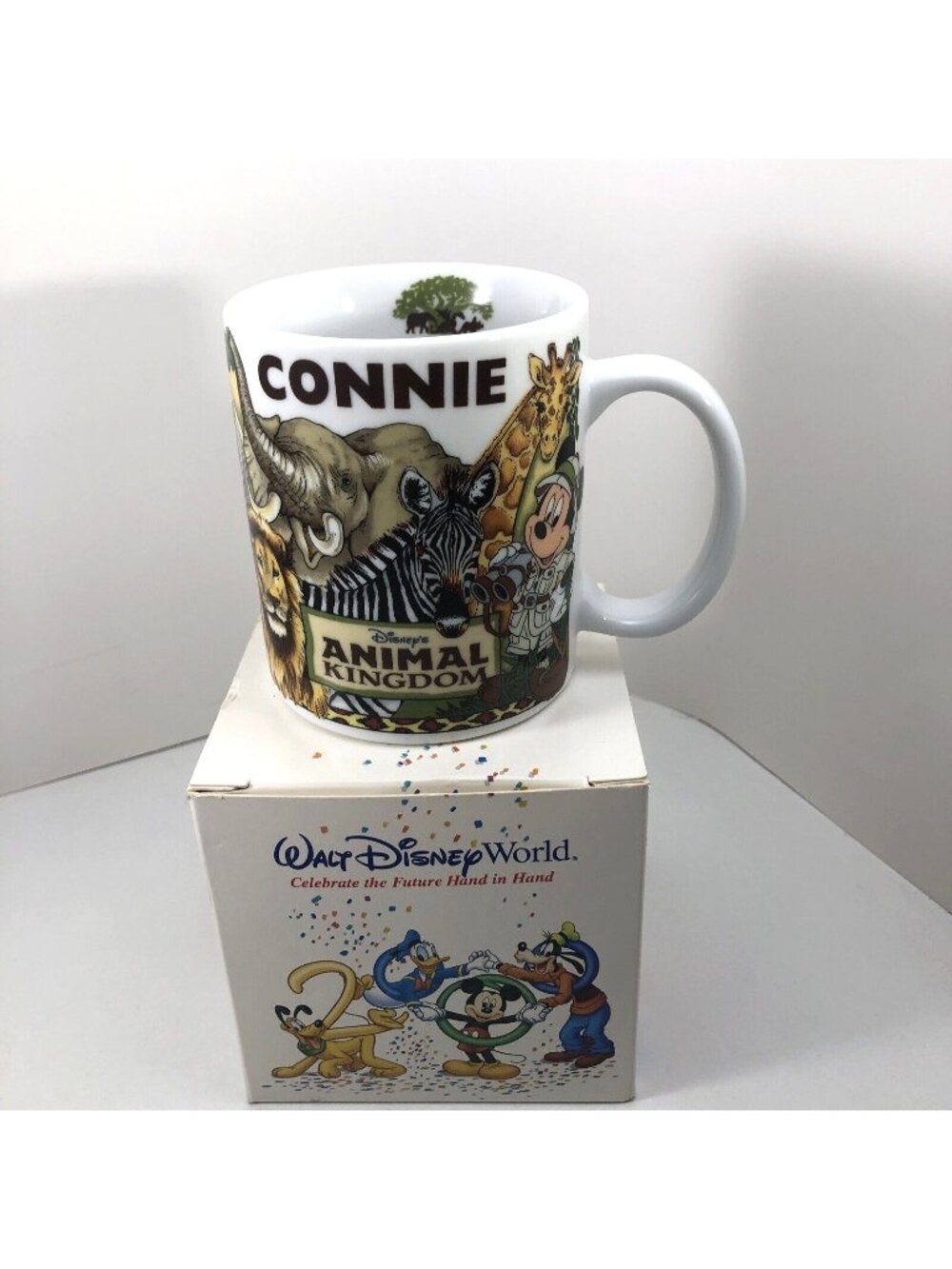Disney Animal Kingdom Coffee Mug Tea Cup Mickey Safari Personalized CONNIE